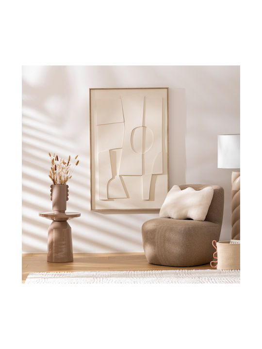 Panou Decorativ din Lemn cu Ramă Texturată 3D în Relief 75x3.5x116 Cm Aria Trade