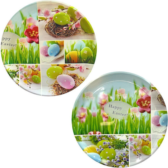 Large Round Easter Tray Ø35cm Bunny's 932146 Random Design Selection 1pc 73-2126