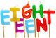 Πολύχρωμα Κεράκια Eighteen 8 Τεμ