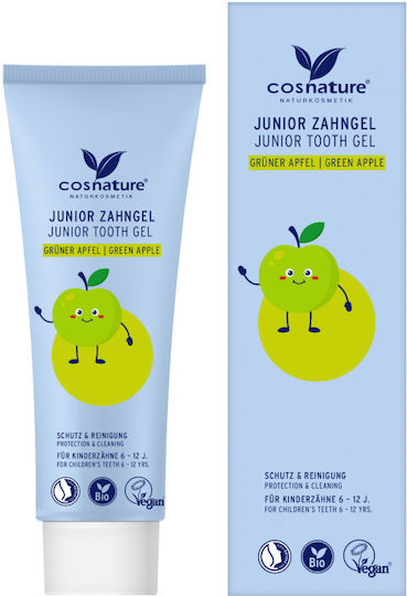 Cosnature Children's Toothpaste for 6+ Years with Green Apple Flavor 75ml