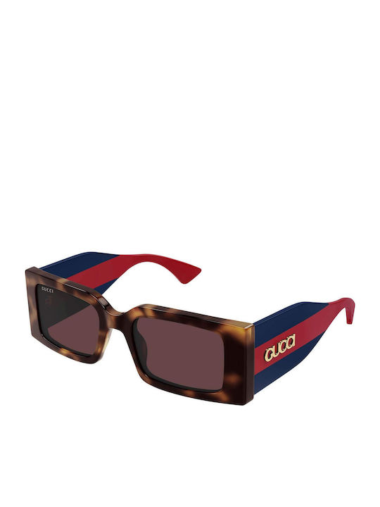 Gucci Damen Sonnenbrille mit Braun Schildkröte ...