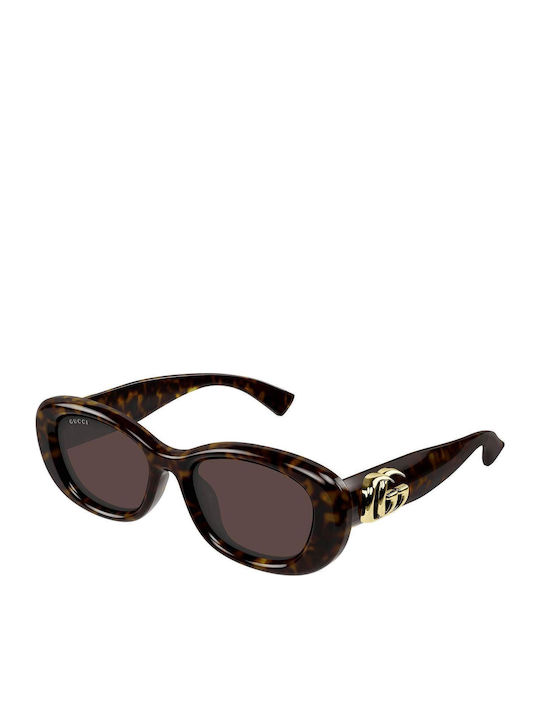 Gucci Damen Sonnenbrille mit Braun Schildkröte ...