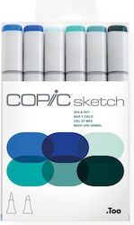 Copic Sketch Zeichenmarker Mehrfarbig 6Stück