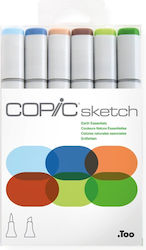 Copic Sketch Zeichenmarker Mehrfarbig 6Stück