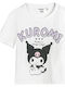 Παιδικό Crop Top Κοντομάνικο Λευκό Hello Kitty Kuromi