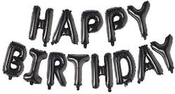 Μπαλόνια Φράση Happy Birthday Μαύρο 13 Τεμ Μπαλόνια Φράση Happy Birthday Μαύρο 13 Τεμ
