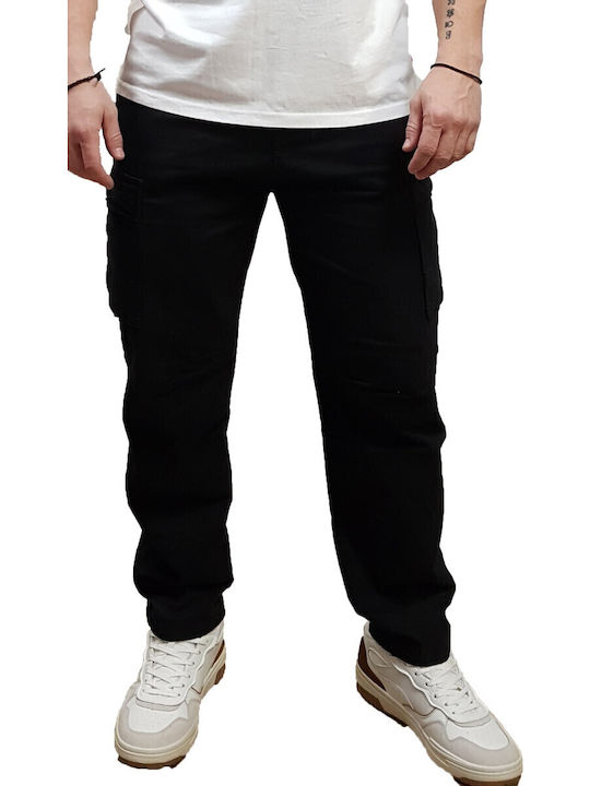 Cover Jeans Trousers Cargo Elastic Black