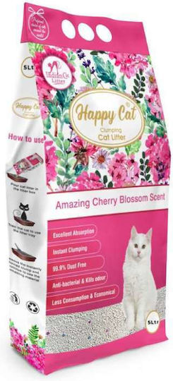 Happy Cat Bentonite Cat Litter with Scent Rose 5lt