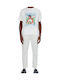 Dean Ανδρικό Παντελόνι Τζιν με Loose Tapered Εφαρμογή Tennis White