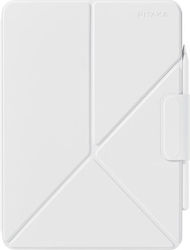 Pitaka Folio 2 Case Compatible Ipad Pro 12.9 Inch 2018 2020 2021 2022 Ipad Air 13 Inch 2024 White