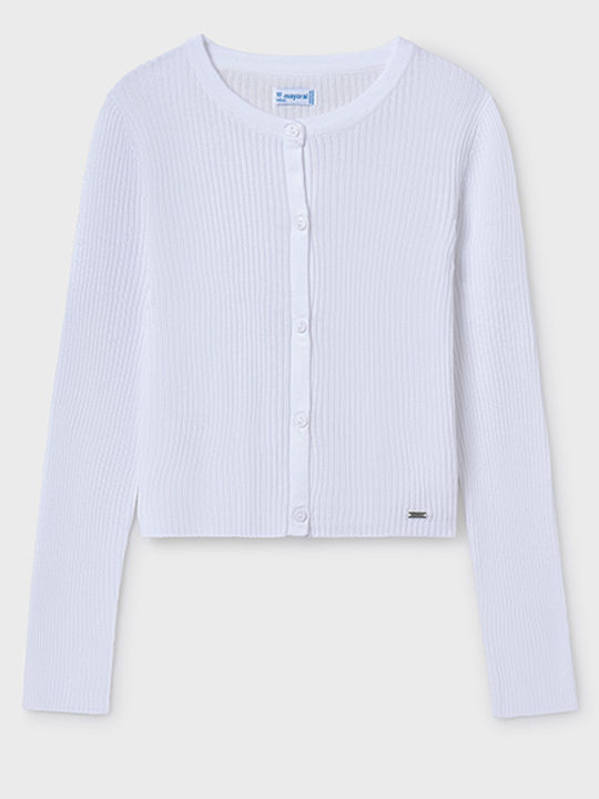 Mayoral Kids Cardigan Knitted White