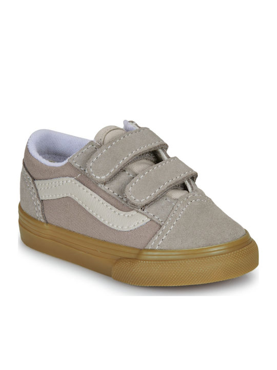 Vans Old Skool V Παιδικά Sneakers με Σκρατς Γκρι