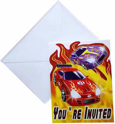 Einladungskarten für Rallye-Party, 8 Stk