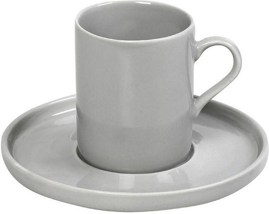 Espiel Essentials Cană Espresso Din porțelan Light Grey 100ml