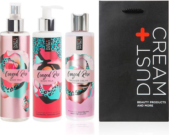 Dust+Cream Crazed Rose Σετ Περιποίησης για Καθαρισμό Σώματος 3τμχ