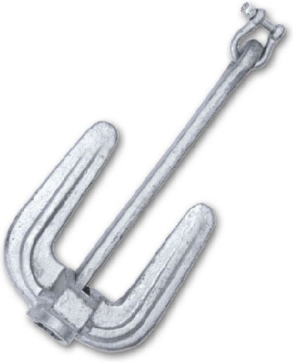 Marine Business Type C Anchor Galvanized 8kg