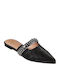 Flat Mules in Black Color
