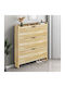 Wooden Shoe Organizer Beige 80x17x115cm