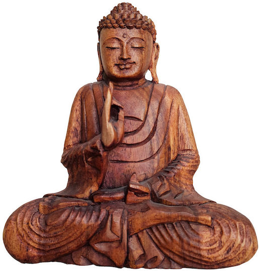AristonLab Decorative Buddha made of Wood 26x23cm 1pcs