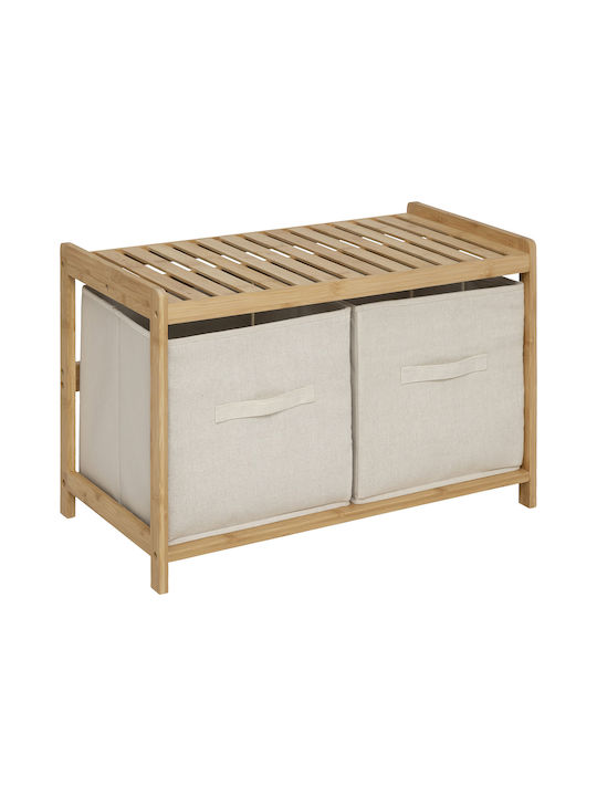 Drawers Storage Made of Wood & Fabric L66.8xW35xH44cm