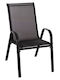 Outdoor Metal Chair Leon Black 4 Pieces 55x70x91cm