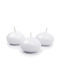 Floating Candles White Matte 10 Pcs