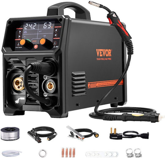 Vevor Ηλεκτροκόλληση MIG / MMA / TIG με Μέγιστο Ρεύμα Συγκόλλησης 200A