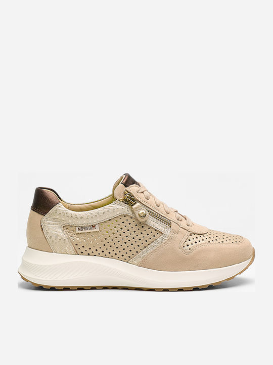 Mephisto Γυναικεία Ανατομικά Sneakers Perf Beige