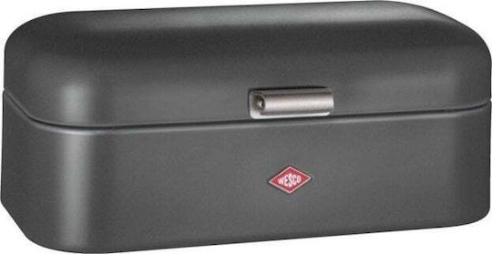 Wesco Кутия за хляб с капак Метал Сив 42x17x22см