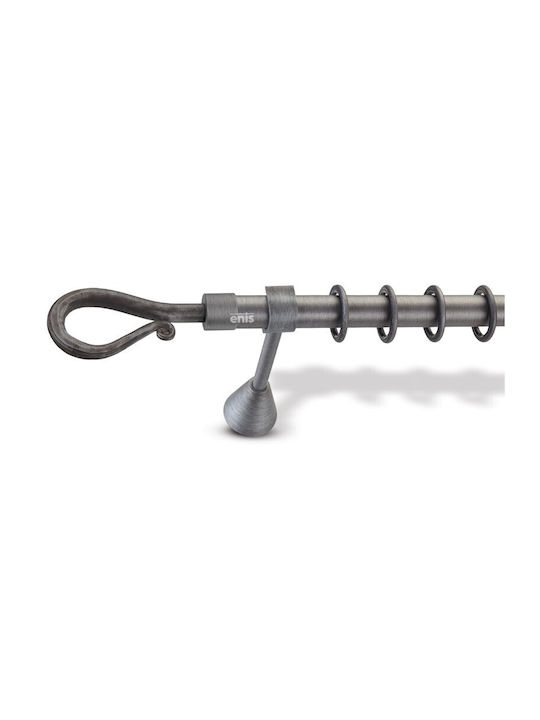 Enis by Domus Metallisch Vorhangstange Efeu Einfach Φ25mm 200cm Industrial