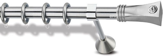 Enis by Domus Metallisch Vorhangstange Tilos Doppel mit Schiene Φ25mm 200cm Metallic