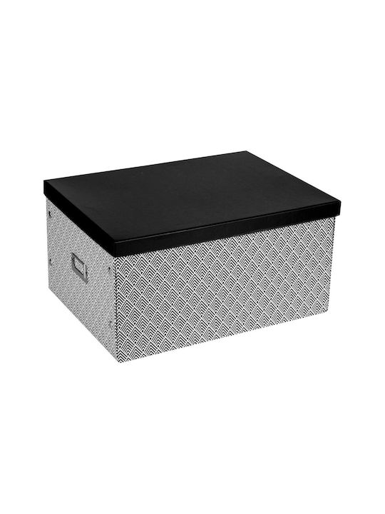 Paper Storage Box with Lid White 40x30x20cm 1pcs