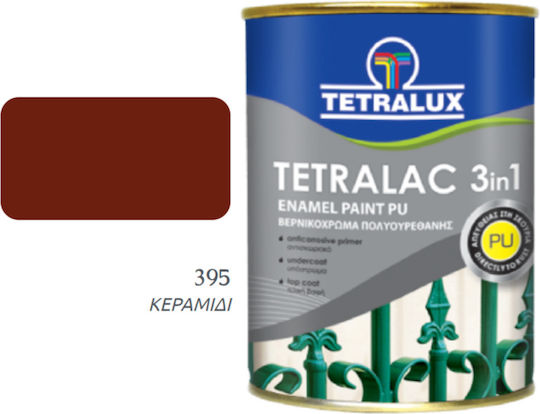 Tetralux Βερνικόχρωμα Αντισκωριακό Διαλύτου 3 1 Tetralac 0.75lt Κεραμίδι