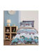 Das Home Sheet Set Single from Cotton & Polyester Green, Grey 170x260cm 3pcs