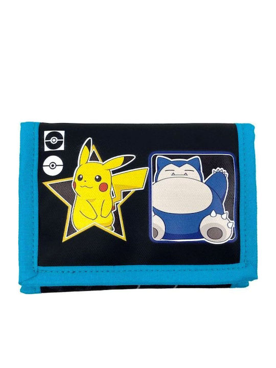 Pokemon Portofel pentru copii cu buzunar pentru monede cu velcro