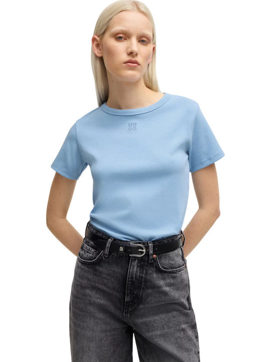 Дамска T-shirt Светлосиньо Пастелно
