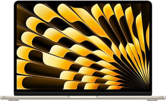 Apple MacBook Air 15.3" IPS Retina Display (M4-10-Core/16GB/256GB SSD/10-Core GPU) with 35W Charger (Dual Port) Starlight (Greek Keyboard)