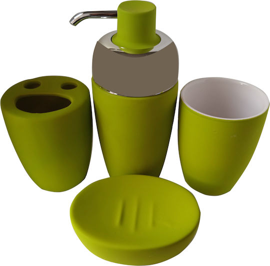 Etoile Set Accesorii Pentru Baie Ceramică Verde 4 Bucăți