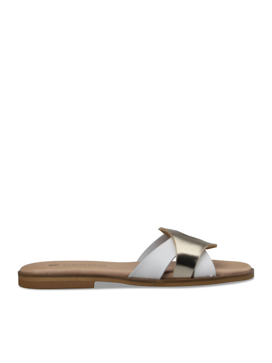 Women's Flat Sandals in White Color