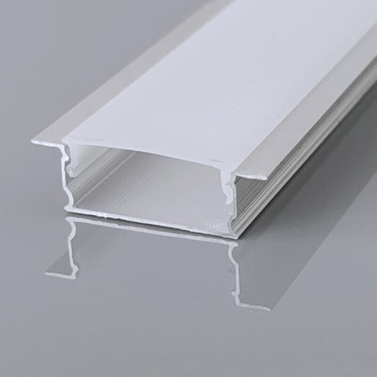 Eurolamp Încastrat Profil din Aluminiu pentru Bandă LED 200x1.7x0.6cm.