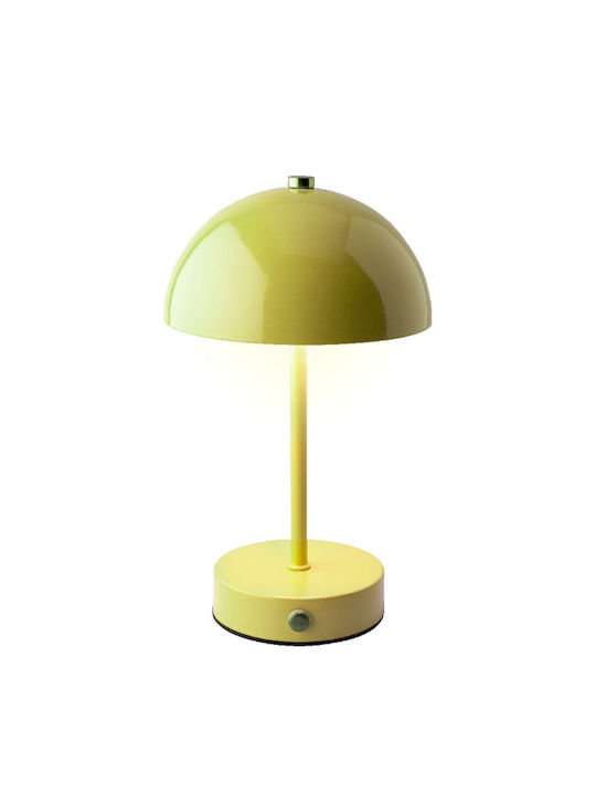 Kaemingk Tischlampe LED mit Gelb Schirm und Basis