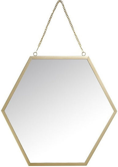 Espiel Wandspiegel mit Gold Metallisch Rahmen 28.5x25cm 1Stück