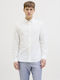 Long-sleeved Linen Shirt White
