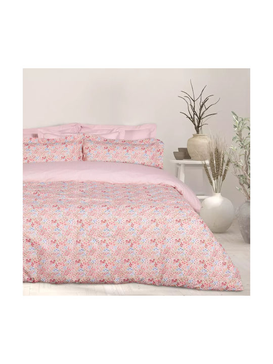 Das Home Sheet Set Double Cotton Pink, Salmon 260x280cm