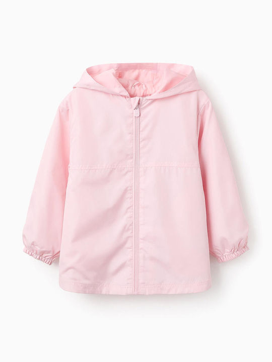 Kids' Casual Jacket Windproof with Hood Pink