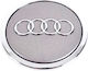 Audi Wheel Center Cap Grey Chrome Rim 69mm 1pc