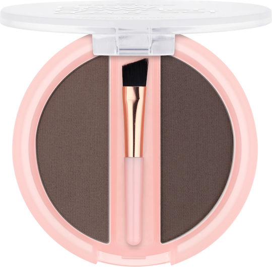 Essence Brow Powder Duo Set Palette For Eyebrows 03 Dark 1.8gr