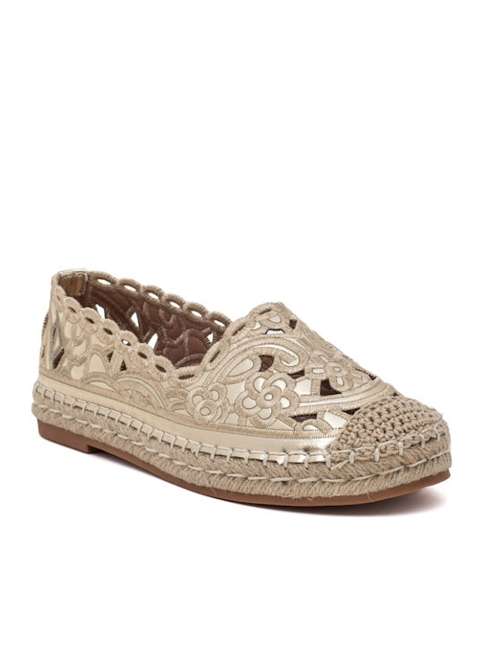 Damen Espadrilles in Gold Farbe