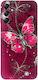 Butterfly Fuchsia Silicone Case Θήκη Samsung Galaxy M35 5g