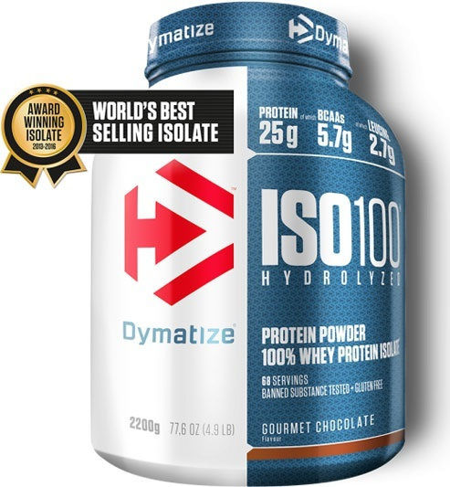 ISO 100 Hydrolyzed Πρωτεΐνη Ορού Γάλακτος Χωρίς Γλουτένη & Λακτόζη με Γεύση Gourmet Chocolate 2.2kg
